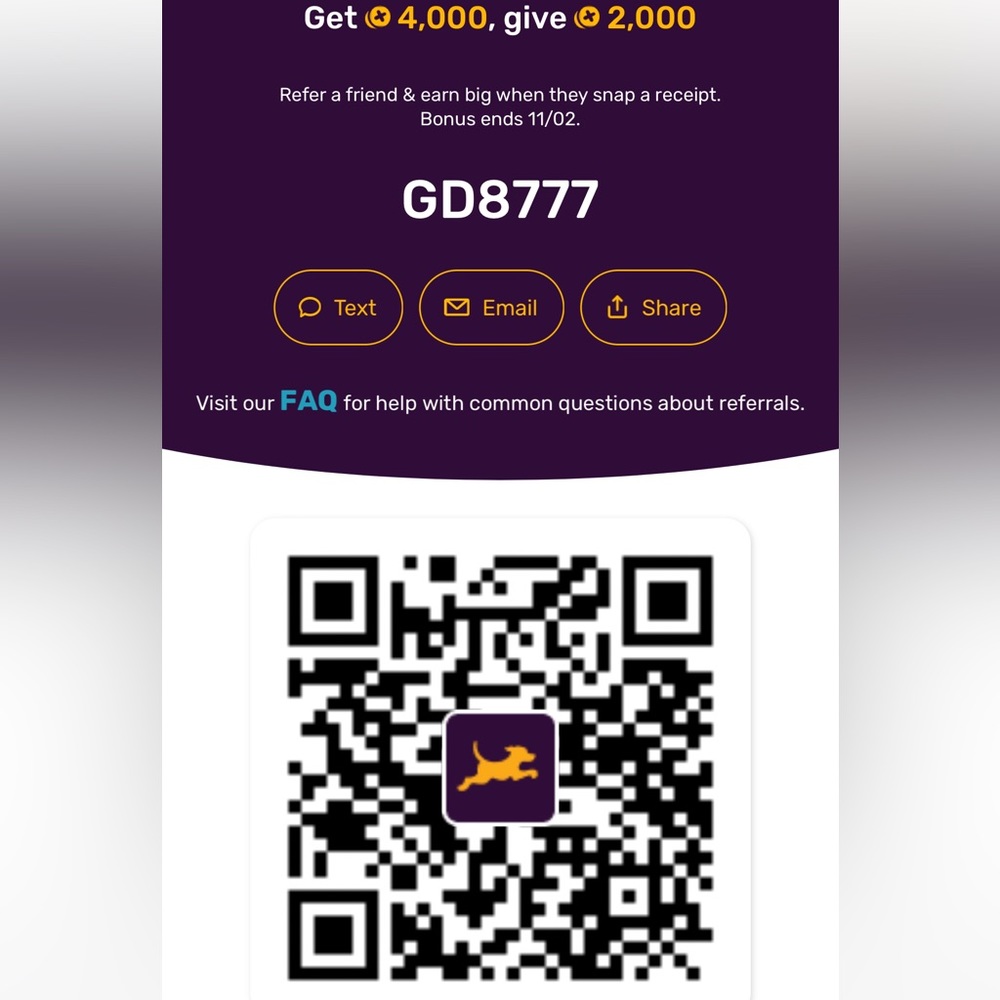Use my code on fetch rewards ❤️